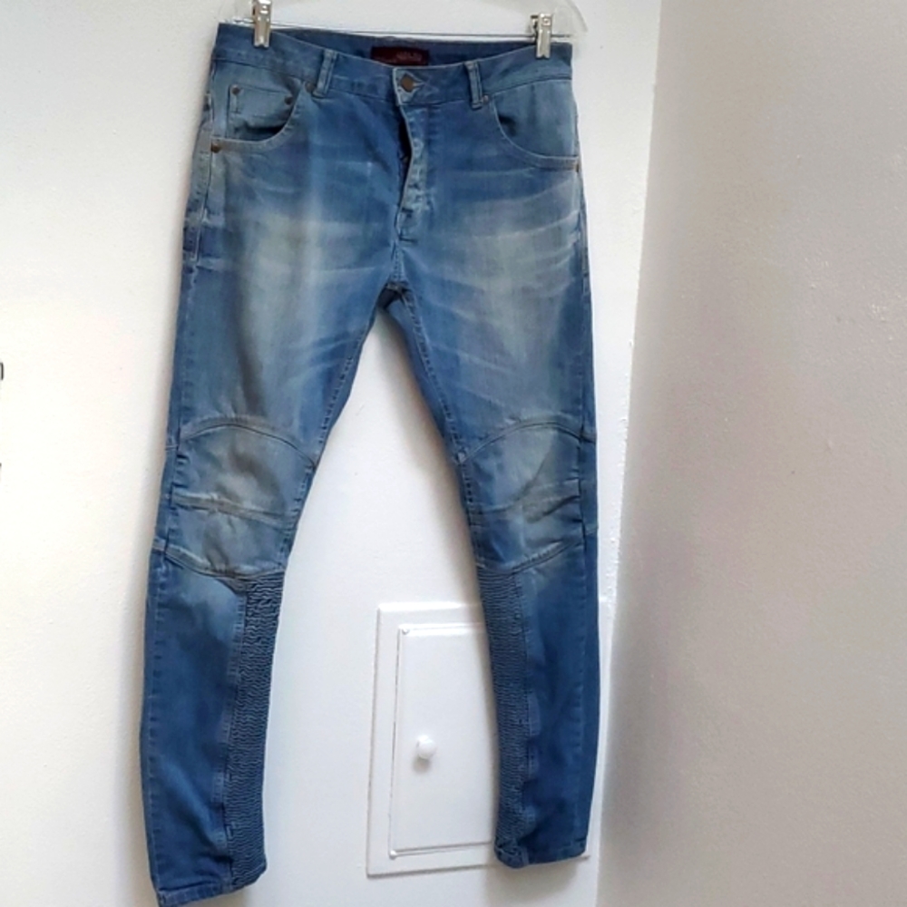 Zara Man Biker Denim Jeans Size 32